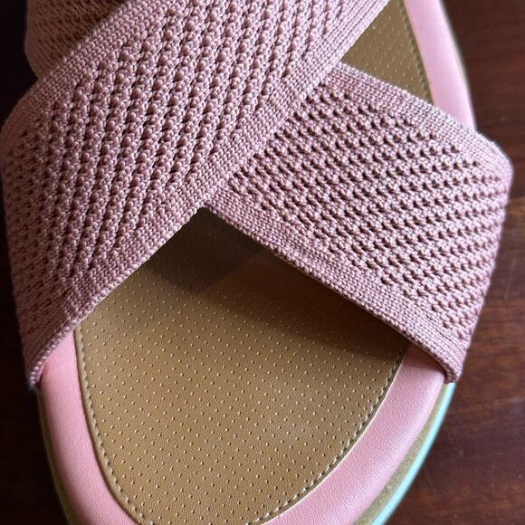 Cole Haan Mikaela Knit Rose Stitchlite Leather Trim Sandal 10 1/2 Shoe 10.5 - Picture 3 of 10